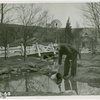 Firestone - Building - Farm - Man getting water from stream