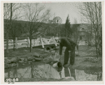 Firestone - Building - Farm - Man getting water from stream