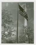 Flags - American flag in front of Trylon