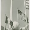 Flags - State flags in front of Trylon and Perisphere