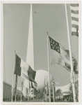 Flags - State flags in front of Trylon and Perisphere
