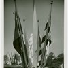 Flags - Statue of George Washington surrounded by flags