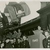 Flags - Fiorello LaGuardia giving speech outside New York Public Library