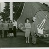 Flags - Miss Treasure Island with Harvey Gibson and the San Francisco's Golden Gate International Exposition flag