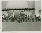 Flags - Boy Scouts - Outside Perisphere with international flags