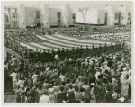Flags - Boy Scouts - In Court of Peace with giant American flag