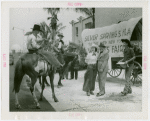 Florida Participation - Man who drove covered wagon from Florida with Jimmy Downes, Ruth Mix and Grover Whalen