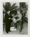 Florida Participation - Man dressed as Ponce de Leon with Grover Whalen