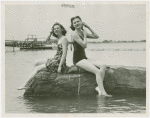 Florida Participation - Miss Florida and Miss Daytona Beach on rock
