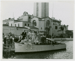 Florida Participation - Miss Florida christening boat with Grover Whalen, Earl W. Brown and others