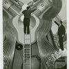 Ford - Henry Billings instructing worker on preservation of his mural