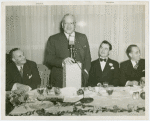 Ford - Harvey Gibson giving speech at banquet for the Pavilionaires