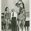 Ford - Man in Dobbin the horse costume with man and Miss Miami