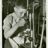 Ford - Exhibits - Edison Institute - Boy demonstrating drill press