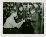 Ford - Exhibits - Edison Institute - Crowd of boys watch machine demonstrations