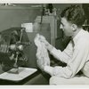 Ford - Exhibits - Synthetic Fiber - Chemist comparing dyed with untreated fiber