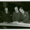 Ford - Ford, Edsel - Henry Ford, Harvey Gibson and Edsel Ford signing contract