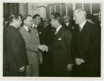 Ford - Ford, Edsel - Shaking Douglas S. Cole's hand upon completion of 28 millionth Ford car