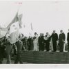 France Participation - Grover Whalen and French officials saluting French flag on Bastille Day