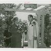 Gardens on Parade - Pearl S. Buck and Grover Whalen with bouquet