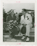Gardens on Parade - Peal S. Buck with bouquet and Grover Whalen
