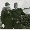 Gardens on Parade - Two members of Long Island Garden Clubs inspect hedge