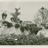 Gardens on Parade - Contestants of amateur modeling contest with bouquets