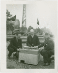General Electric - Grover Whalen and two officials with model