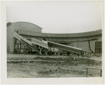 General Electric - Building - Electricians working on lightning bolt sculpture