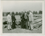 General Motors - William S. Knudsen and officials examine piling