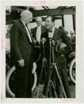 General Motors - Grover Whalen and William S. Kundson giving speeches on site