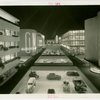 General Motors - Building - Interior concourse with cars at night
