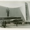 General Motors - Building - Crowd outside of front of building