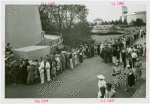 General Motors -Crowds lined up outside