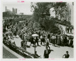 General Motors -Crowds lined up outside