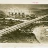 General Motors - Futurama - Sketch of bridge and factories