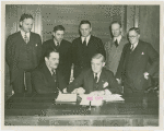 General Motors - Knudsen, William S. - Signing contract with Grover Whalen and officials