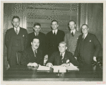 General Motors - Knudsen, William S. - Signing contract with Grover Whalen and officials