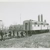 General Motors - Train - Workers laying down temporary tracks