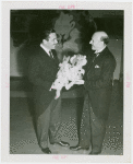 Great Britain Participation - Grover Whalen and other man with kangaroo and koala bear stuffed animals