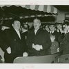 Great Britain Participation - Grover Whalen and other official in cart surrounded by others