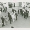 Great Britain Participation - King and Queen - Greeting dignitaries in front of pavilion
