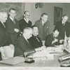 Great Britain Participation - Contract Signing - Grover Whalen, Sir Louis Beale, William Standley with others