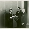 Great Britain Participation - Stamp Exhibit - Ann Hind Scala, Grover Whalen and C.M. Pickthal with rare magenta British Guiana stamp