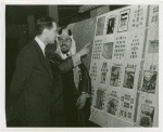 Great Britain Participation - Stamp Exhibit - Abbas Amarah and Ernest Kehr examining stamps