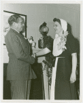 Lois Hering (Miss New York Foreign Trade Week) with Benjamin Namm