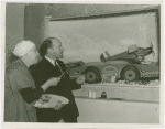 Hall of Invention - Sir Hubert Wilkins and Kyra Markham preparing diorama