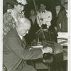 Hall of Invention - Leila Livingstone Morse watching Harvey Gibson at telegraph machine