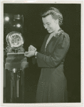 Hall of Invention - Beatrice Young with calendar clock
