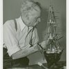 Hall of Invention - Patrick Tayleur with model of U.S.S. Constitution
